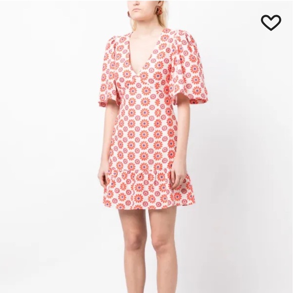 RHODE Mariana Floral Print Mini Dress - Picture 1 of 10